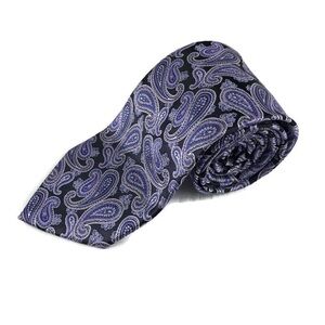 Renzo Mens Tie, Purple Black
